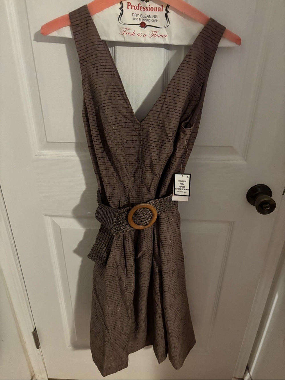 Nine West Brown Belted Dress